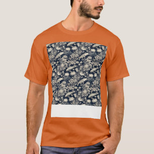Aquatisch Naadloos Patroon Onderwater Zee Leven Oc T-shirt