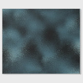 Aquatisch Oerwoud Blauwgroen Blauw Zwart Glam Klei Cadeaupapier (Vlak)