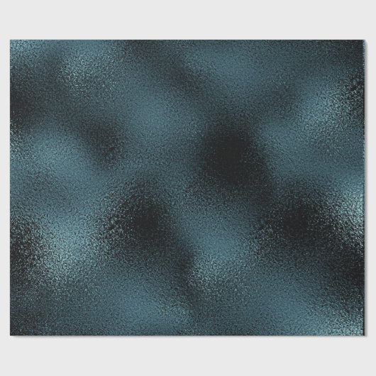 Aquatisch Oerwoud Blauwgroen Blauw Zwart Glam Klei Cadeaupapier (Vlak)