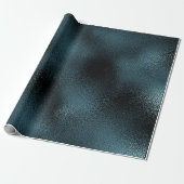 Aquatisch Oerwoud Blauwgroen Blauw Zwart Glam Klei Cadeaupapier (Uitgerold)