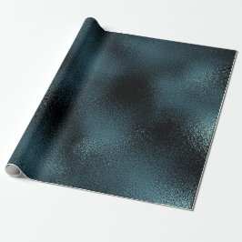 Aquatisch Oerwoud Blauwgroen Blauw Zwart Glam Klei Cadeaupapier
