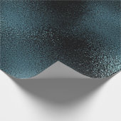 Aquatisch Oerwoud Blauwgroen Blauw Zwart Glam Klei Cadeaupapier (Hoek)