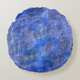 aquatisch rotspatroon rond kussen