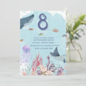 Aquatisch Zee Dierendagenuitnodiging Kaart (Staand voorkant)