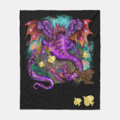 Aquatisch Zee Dragon Fleece Deken (Voorkant)