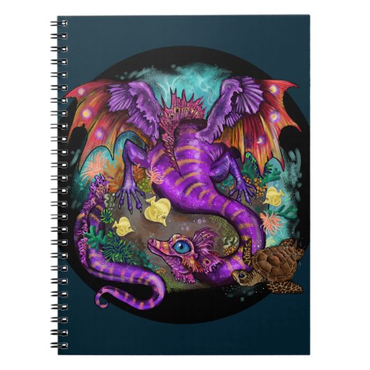 Aquatisch Zee Dragon Notitieboek (Voorkant)