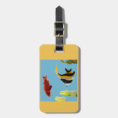 Aquatisch Zee Kunst Vis Bagagelabel (Voorkant verticaal)