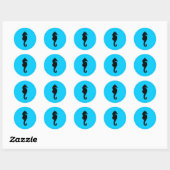 Aquatisch Zeepaardje Ronde Sticker (Vel)