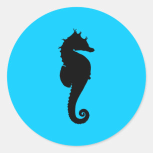 Aquatisch Zeepaardje Ronde Sticker