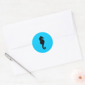 Aquatisch Zeepaardje Ronde Sticker (Envelop)