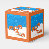 Aquatische Cute Crab Party Favor Box Bedankdoosjes (Voorkant Zijde)