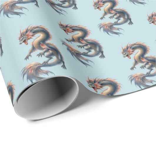 Aquatische Draak Cadeaupapier (Rol Hoek)