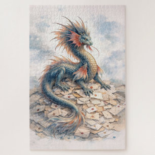 Aquatische Draken Letters Legpuzzel