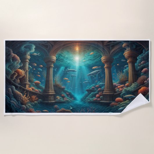 Aquatische droombeelden: buitenaardse strandlaken (Voorkant)