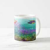 Aquatische Fantasy Koffiemok (Voorkant rechts)