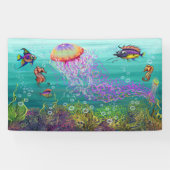 Aquatische Fantasy Spandoek (Horizontaal)