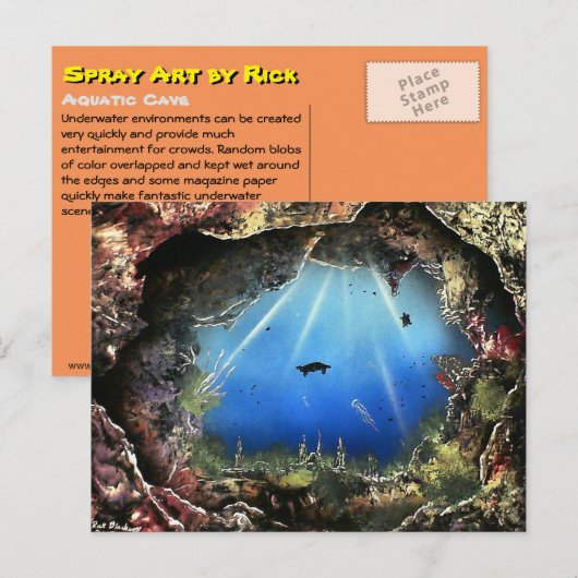 aquatische grot briefkaart (Voorkant / Achterkant)