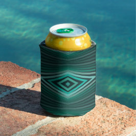Aquatische Kleuren in Geschulpte Waterverf Strepen Blikjeskoeler