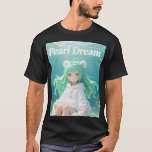 Aquatische Mint: Kawaii Onderzeemeisje in Hoodie & T-shirt