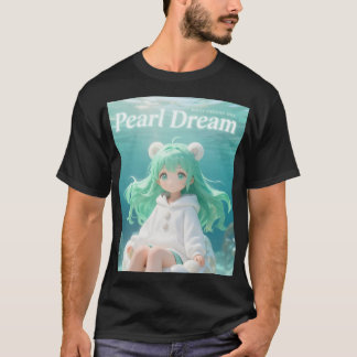 Aquatische Mint: Kawaii Onderzeemeisje in Hoodie & T-shirt