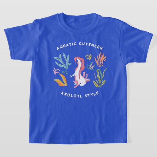 Aquatische schattigheid Axolotl T-shirt (Laagn)