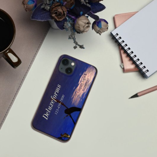 Aquatische Silhouettewolk Case-Mate iPhone Case