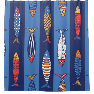 Aquatische Speeltijd: Kinderen Fish Fantasy Douchegordijn
