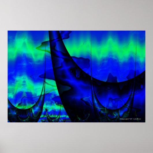 Aquatische vervorming poster (Voorkant)