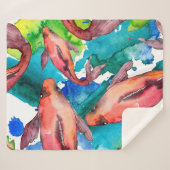 Aquatische visset. Rode zee en exotische vissen bi Sherpa Deken (Voorkant (horizontaal))