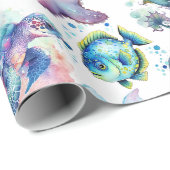 Aquatische vrienden cadeaupapier (Rol Hoek)
