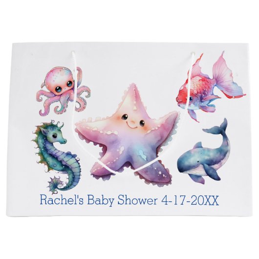 Aquatische vrienden groot cadeauzakje (Voorkant)