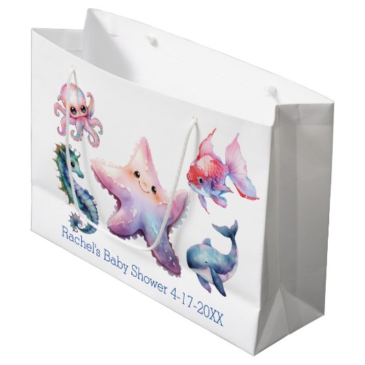 Aquatische vrienden groot cadeauzakje (Voorkant Gekanteld)