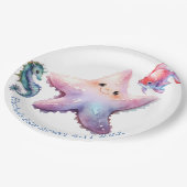 Aquatische vrienden papieren bordje (Gekanteld)