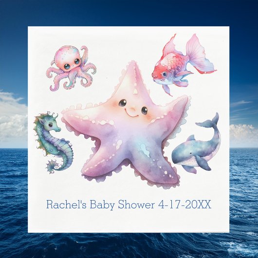 Aquatische vrienden servet