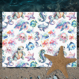 Aquatische vrienden tissuepapier