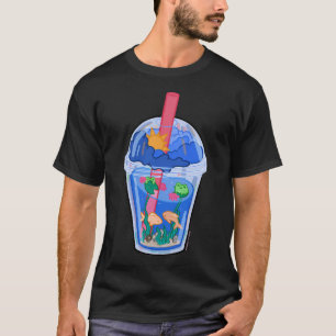 Aquatische wereld in een kopje t-shirt