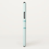 AquaTurquoise Glitter Stripes gepersonaliseerd Case-Mate iPhone Case (Achterkant / rechts)