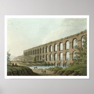 Aqueduct nabij Belgrado, Servië, bord 6 uit 'Uitzi Poster
