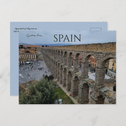 Aqueduct van Segovia in Oude Stad Segovia Spanje Briefkaart (Voorkant / Achterkant)