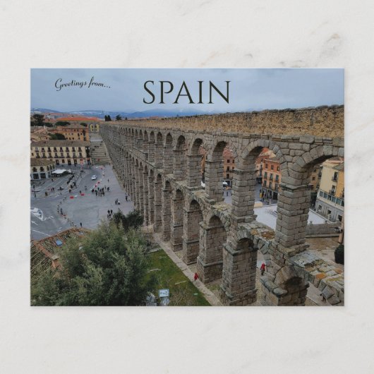 Aqueduct van Segovia in Oude Stad Segovia Spanje Briefkaart (Voorkant)