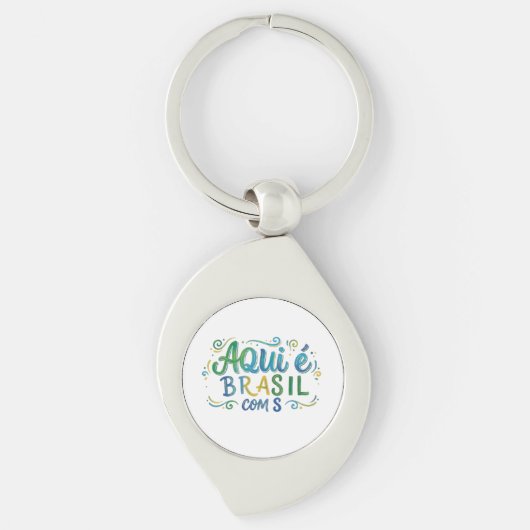 Aqui e Brasil com S Culture Sleutelhanger (Voorkant)
