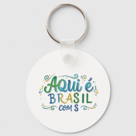 Aqui e Brasil com S Culture Sleutelhanger (Voorkant)
