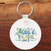 Aqui e Brasil com S Culture Sleutelhanger (Voorkant)
