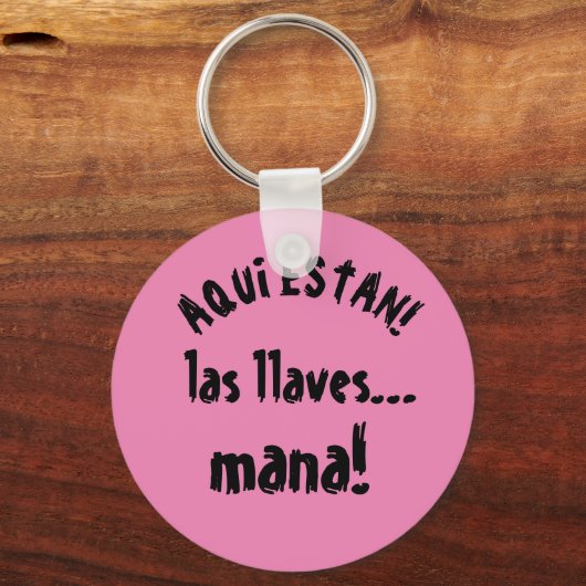 aqui estan las llaves mana sleutelhanger (Voorkant)