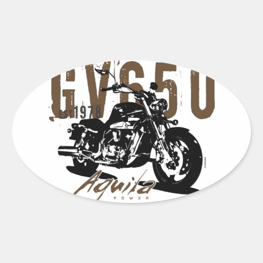 Aquila de adelaar ovale sticker (Voorkant)