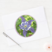 Aquilegia Columbine Flower Round Stickers (Envelop)