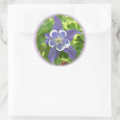 Aquilegia Columbine Flower Round Stickers (Tas)