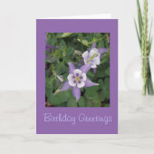 Aquilegia - Columbine Flower Verjaardag Kaart (Voorkant)
