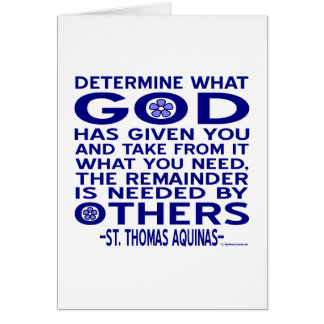 Aquinas Citaat Kijk Wat God Jou Gegeven Heeft Blau