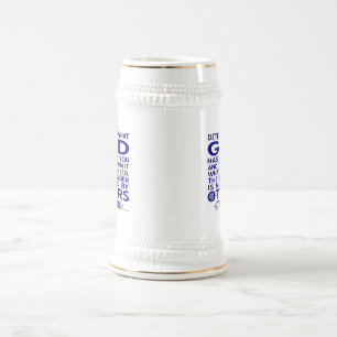 Aquinas Citaat Kijk Wat God Jou Gegeven Heeft Blau Bierpul